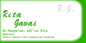 rita gavai business card